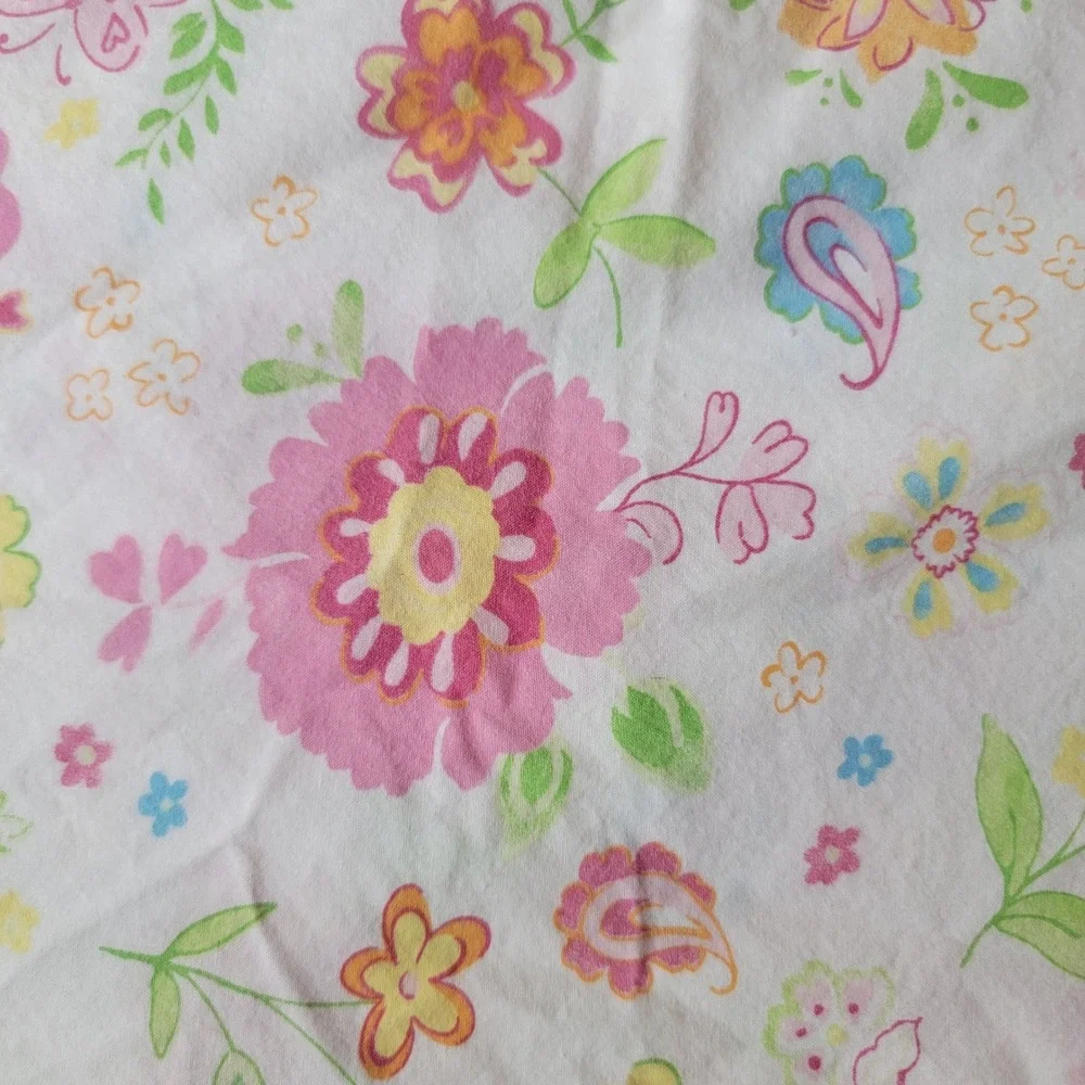 Pottery Barn Kids Garden Party Full 4 Pc Sheet Set Organic Cotton Floral  2011